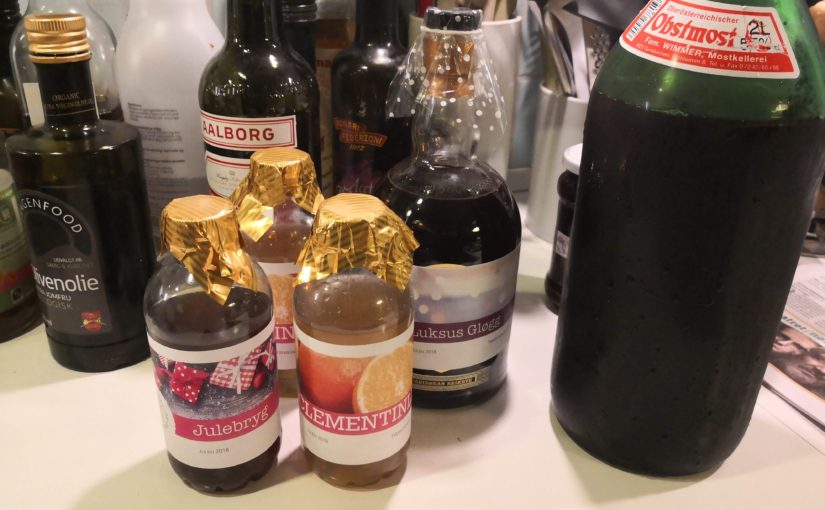 image of bottles of homemade liqueor